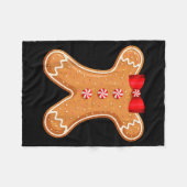 Gingerbread Man Cookie Costume Adult Kids Men Wome Fleece Deken (Voorkant (Horizontaal))