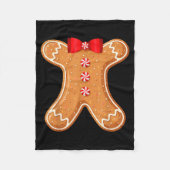 Gingerbread Man Cookie Costume Adult Kids Men Wome Fleece Deken (Voorkant)