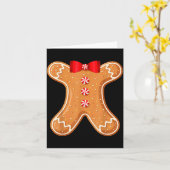 Gingerbread Man Cookie Costume Adult Kids Men Wome Kaart (Gele Bloem)