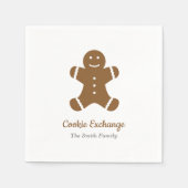 Gingerbread Man Cookie Exchange Servet (Voorkant)