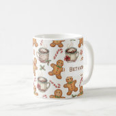 Gingerbread man cookie Hot Chocolate Holiday gift  Koffiemok (Voorkant rechts)