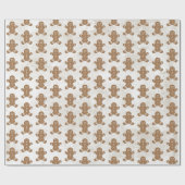 Gingerbread Man Cookie Kerstmis vakantie bakken Cadeaupapier (Vlak)