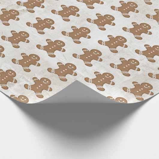 Gingerbread Man Cookie Kerstmis vakantie bakken Cadeaupapier (Hoek)