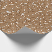 Gingerbread Man Cookie Kerstmis vakantie bakken Cadeaupapier (Hoek)