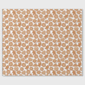 Gingerbread Man Cookie-kerstpatrooncadeau Cadeaupapier (Vlak)