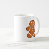 Gingerbread Man Cookie Kerstvakantie Cartoon Koffiemok (Voorkant rechts)
