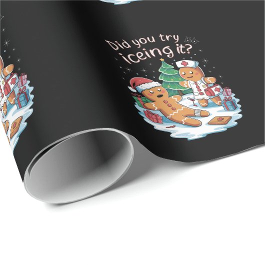 Gingerbread Man Cookie Lelijke Trui Oh Snap Xmas Cadeaupapier (Rol Hoek)