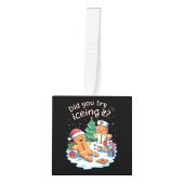 Gingerbread Man Cookie Lelijke Trui Oh Snap Xmas Decoratie (Voorkant)