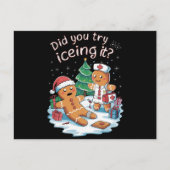 Gingerbread Man Cookie Lelijke Trui Oh Snap Xmas Feestdagenkaart (Voorkant)