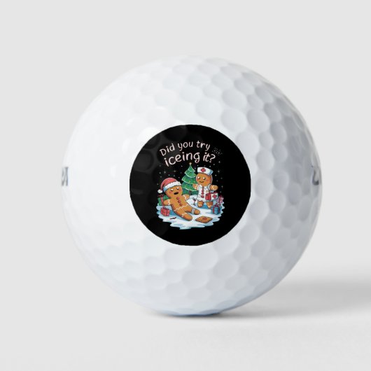 Gingerbread Man Cookie Lelijke Trui Oh Snap Xmas Golfballen (Voorkant)