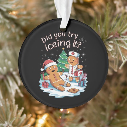 Gingerbread Man Cookie Lelijke Trui Oh Snap Xmas Ornament (Boom)