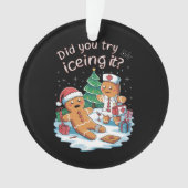 Gingerbread Man Cookie Lelijke Trui Oh Snap Xmas Ornament (voorkant)