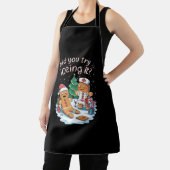 Gingerbread Man Cookie Lelijke Trui Oh Snap Xmas Schort (Insitu)