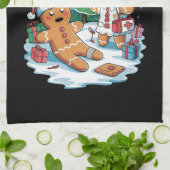 Gingerbread Man Cookie Lelijke Trui Oh Snap Xmas Theedoek (Gevouwen)