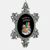 Gingerbread Man Cookie Lelijke Trui Oh Snap Xmas Tin Sneeuwvlok Ornament (Links)