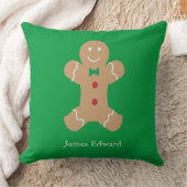 Gingerbread Man Cookie met aangepaste naam Kussen (Deken)