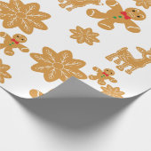 Gingerbread Man Cookie Patroon Kerstmis Cadeaupapier (Hoek)