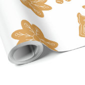 Gingerbread Man Cookie Patroon Kerstmis Cadeaupapier (Rol Hoek)
