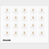 Gingerbread man cookie Retouradres Envelop Ronde Sticker (Vel)