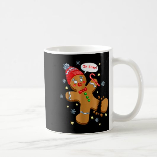 Gingerbread Man Cookie Ugly Sweater Oh Snap Christ Koffiemok (Rechts)