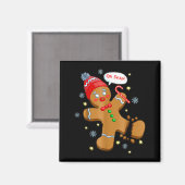 Gingerbread Man Cookie Ugly Sweater Oh Snap Christ Magneet (Voorkant / Achterkant)