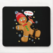 Gingerbread Man Cookie Ugly Sweater Oh Snap Christ Muismat (Voorkant)