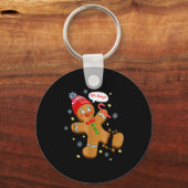Gingerbread Man Cookie Ugly Sweater Oh Snap Christ Sleutelhanger (Voorkant)