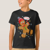 Gingerbread Man Cookie Ugly Sweater Oh Snap Christ T-shirt (Voorkant)