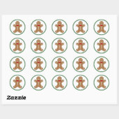 Gingerbread Man Cookie Vakantie Stickers (Vel)