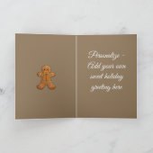 Gingerbread Man Cookies Cute Christmas Feestdagen Kaart (Binnen)
