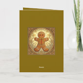 Gingerbread Man Cookies Vintage-Style Feestdagen Kaart (Achterkant)