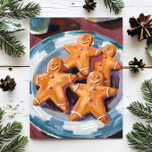 Gingerbread Man Cookies | vrolijk kerstfeest Feestdagenkaart