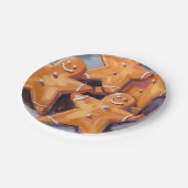 Gingerbread Man Cookies | vrolijk kerstfeest Papieren Bordje (Gekanteld)