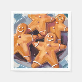 Gingerbread Man Cookies | vrolijk kerstfeest Servet