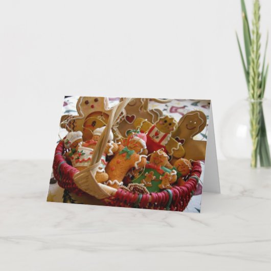 Gingerbread Man Cookies wenskaart Feestdagen Kaart (Voorkant)