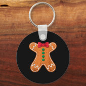 Gingerbread Man Costume Funny For Halloween Christ Sleutelhanger (Voorkant)