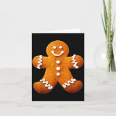 Gingerbread Man Costume Funny Halloween Christmas  Kaart (Voorkant)