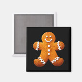 Gingerbread Man Costume Funny Halloween Christmas Magneet (Voorkant / Achterkant)