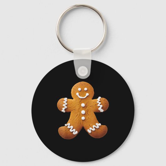 Gingerbread Man Costume Funny Halloween Christmas Sleutelhanger (Voorkant)