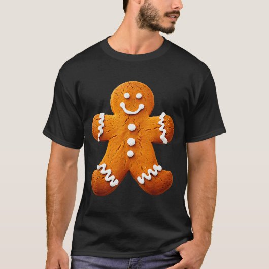 Gingerbread Man Costume Funny Halloween Christmas  T-shirt (Voorkant)