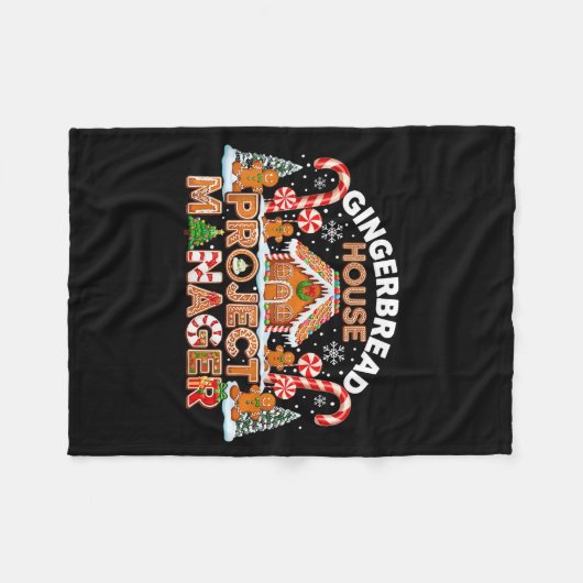 Gingerbread Man Costume, Gingerbread House Project Fleece Deken (Voorkant (Horizontaal))