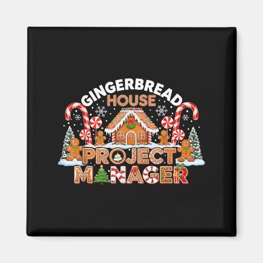 Gingerbread Man Costume, Gingerbread House Project Magneet (Voorkant)