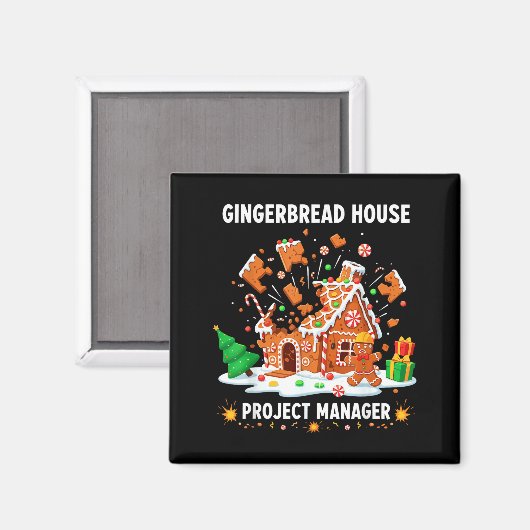 Gingerbread Man Costume, Gingerbread House Project Magneet (Voorkant / Achterkant)