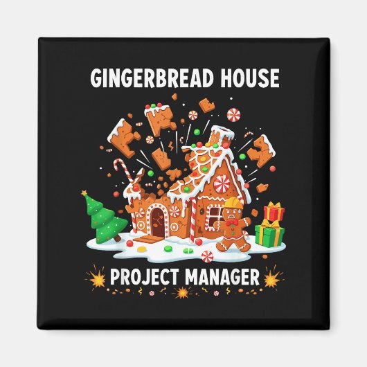 Gingerbread Man Costume, Gingerbread House Project Magneet (Voorkant)