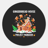 Gingerbread Man Costume, Gingerbread House Project Ronde Sticker (Voorkant)