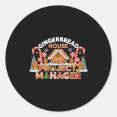 Gingerbread Man Costume, Gingerbread House Project Ronde Sticker (Voorkant)