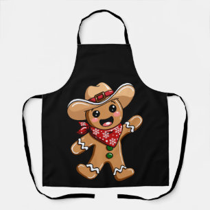 Gingerbread Man Cowboy Hoed Bandana Kerstmis Xmas Schort