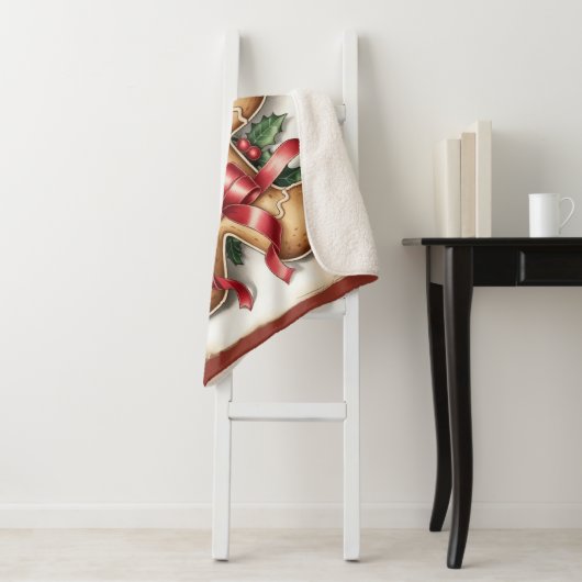 Gingerbread Man – Cozy Holiday Throw Gift (In situ)