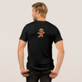 Gingerbread Man Crunch Kerst Donkere T-Shirt (Achterkant volledig)