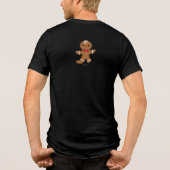 Gingerbread Man Crunch Kerst Donkere T-Shirt (Achterkant)
